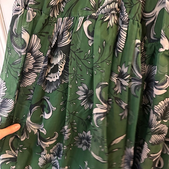 Green Floral Women's Dress - Picture 4 of 5